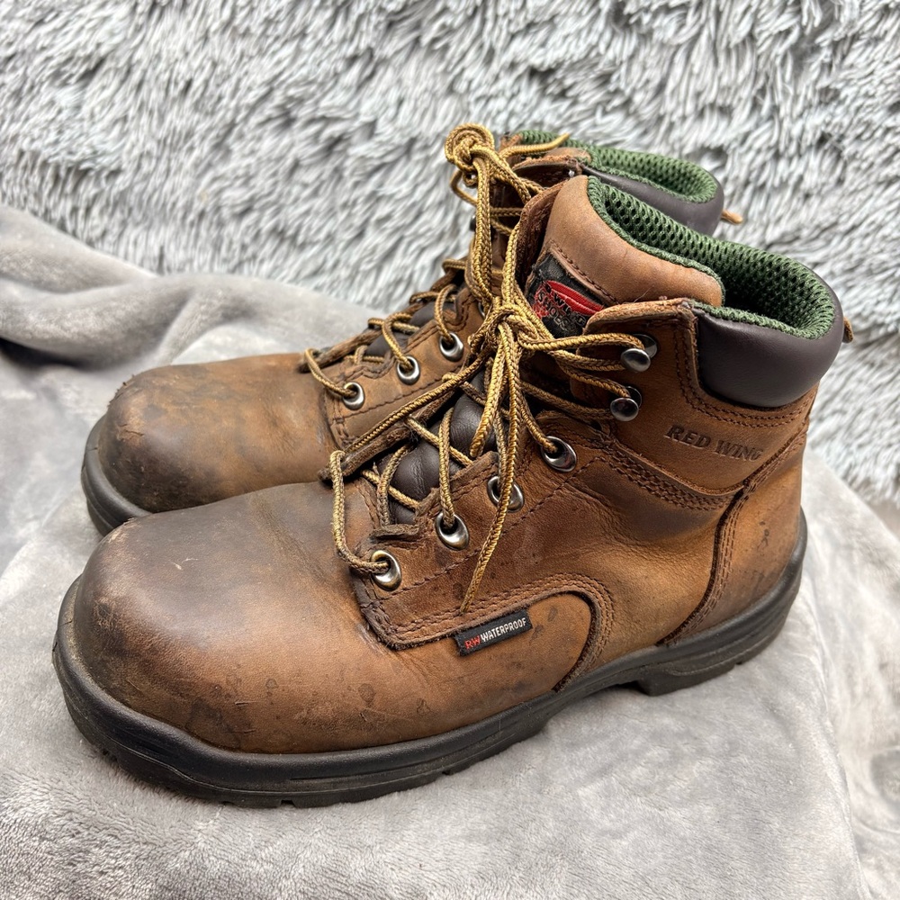 Red Wing Boots Mens Size 7 Steel Toe King 6 inch Waterproof Brown Leather 2240